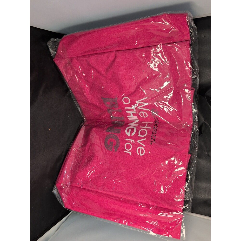Paparazzi Large Pink Canvas Tote Bag "We Have A Thing For Bling" New